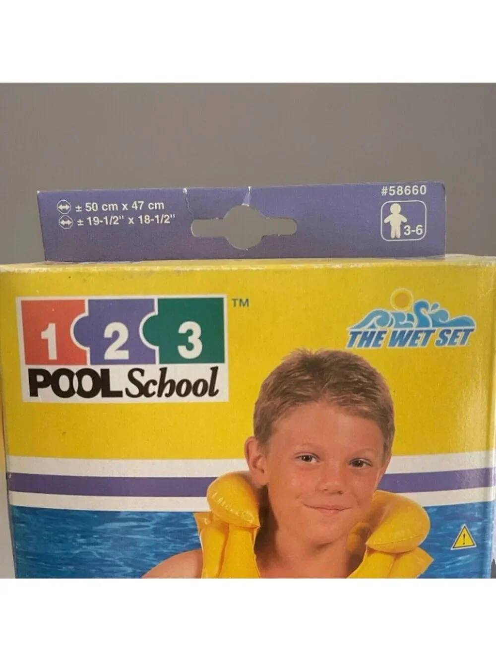 Intex Inflatable Swim Vest Wet Set Ages 3-6 Step 2 Pool School Kids Vintage 2000